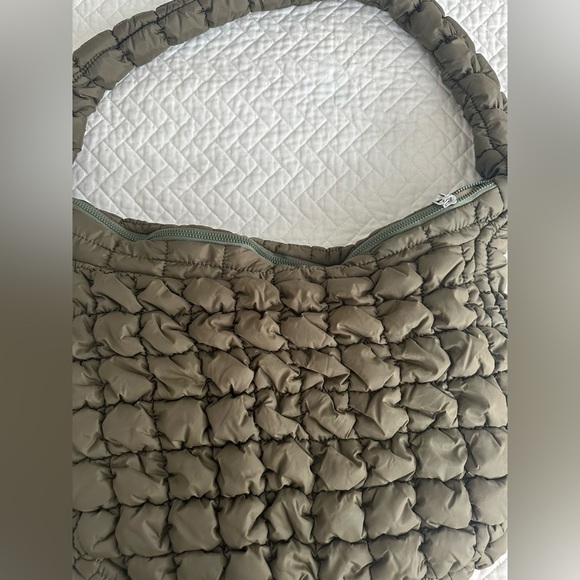 NWOT Crossbody Bag Women Pleated Shoulder Bags Tote Bucket Bag Olive Green - Picture 8 of 9